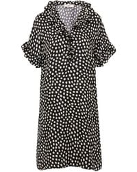 Chloé - Vestido con motivo de lunares y volantes - Lyst