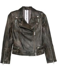 S.W.O.R.D - Zip-Up Leather Jacket - Lyst