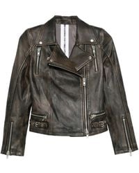 S.W.O.R.D - Zip-Up Leather Jacket - Lyst