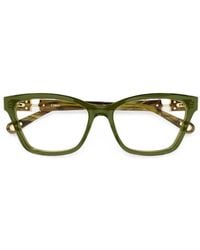 Chloé - Logo-Plaque Cat-Eye Glasses - Lyst