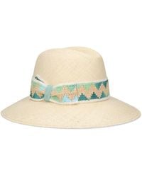 Borsalino - Claudette Panama Patterned Hat - Lyst