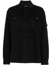 Valentino Vltn Printed Denim Jacket - Black