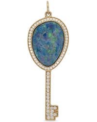 Jacquie Aiche - Opal And Diamond Key Necklace - Lyst