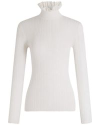 Patou - Ruffle-Trim Ribbed Sweater - Lyst