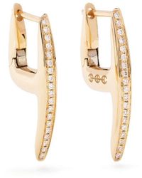 Hoorsenbuhs - Boucles d'oreilles pendantes en or 18ct pavées de diamants - Lyst