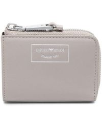 Emporio Armani - Logo-stamp Faux-leather Wallet - Lyst