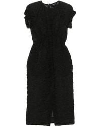 Simone Rocha - Midi-Jurk Met Textuur - Lyst