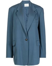 Low Classic - Oversized Padded Shoulder Single-Breasted Blazer - Lyst