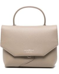 Emporio Armani - Grained-Leather Mini Tote Bag - Lyst