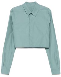 Rick Owens - Camicia A Maniche Lunghe Crop - Lyst