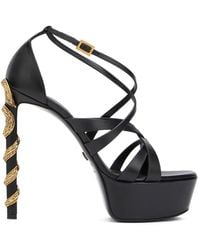 Roberto Cavalli - Serpentine Stiletto Sandals - Lyst