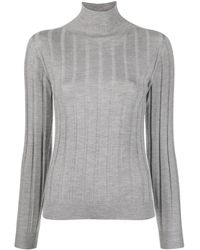 Peserico - Ribbed High-neck Knitted Top - Lyst