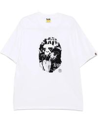 A Bathing Ape - Logo-printed t-shirt - Lyst