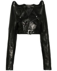 Rick Owens - Tec Micro Leather Jacket - Lyst