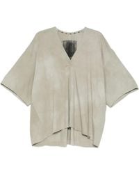 Ziggy Chen - Faded-Effect V-Neck T-Shirt - Lyst