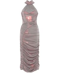 MITILIANE COUTURE - Robe Mi-Longue À Design Drapé - Lyst