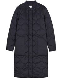 Closed - Single-breasted Quilted Coat - Lyst