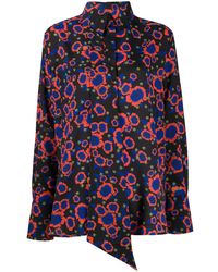 ROKH - Floral-Print Tie-Insert Shirt - Lyst