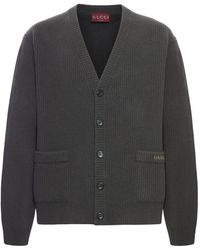 Gucci - Cárdigan Con Bolsillos De Parche - Lyst