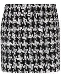 Faith Connexion - Houndstooth-Pattern Knitted Miniskirt - Lyst