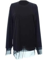 Comme des Garçons - Layered Sheer-Panel Long-Sleeved T-Shirt - Lyst
