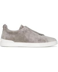 ZEGNA - Triple Stitch スエードスニーカー - Lyst