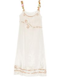Bode - Lido Strappy Embellished Dress - Lyst