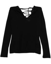 Yohji Yamamoto - Lace-Up Back Knitwear - Lyst