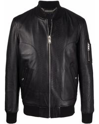Woojo New Brand Stylish Mens Real Genuine Lambskin Leather Black Jacket WJ135 