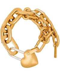 Ambush Vergoldetes Armband mit Herzschloss - Mettallic
