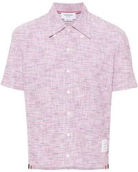 Thom Browne - Camisa Bowling De Mezcla De Algodon - Lyst