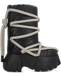 Rick Owens - Padded Leather Lace-Up Boots - Lyst