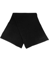 Lanvin - Gerippter Schal Mit Logo - Lyst