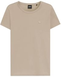 BOSS - Logo-Appliqué Cotton T-Shirt - Lyst
