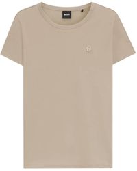 BOSS - Logo-Appliqué Cotton T-Shirt - Lyst