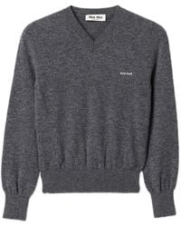 Miu Miu - Cardigan En Laine À Col V - Lyst