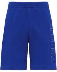 Alexander McQueen - Embroidered Logo Track Shorts - Lyst