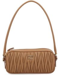 Miu Miu - Sac Porté Épaule En Cuir À Design Matelassé - Lyst