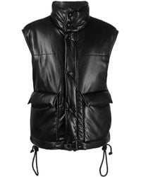 Nanushka - Padded Turtleneck Vest With Glossy Finish - Lyst