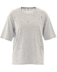 Liu Jo - T-Shirt À Ornements En Cristal - Lyst