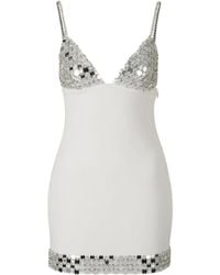 retroféte - Mini-Jurk Met V-Hals - Lyst