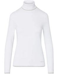 Liu Jo - Pull À Col Roulé Et Bordures En Lurex - Lyst