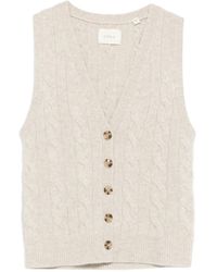 Doen - Cable-Knit Button Vest - Lyst