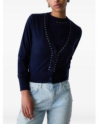 Liu Jo - Pull À Col V Et Strass - Lyst