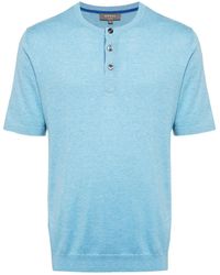 N.Peal Cashmere - Fine-Knit Henley Top - Lyst