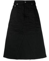 Rick Owens - Jupe En Jean À Effet Usé - Lyst