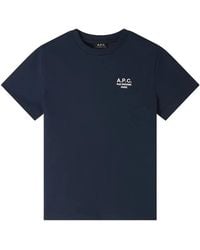 A.P.C. - Rue Madame Embroidered T-Shirt - Lyst