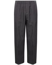 Costumein - Elasticated-Waistband Pressed-Crease Trousers - Lyst