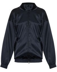 Balenciaga - Satin Zip-Up Bomber Jacket - Lyst