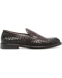 Doucal's - Interwoven Leather Loafers - Lyst